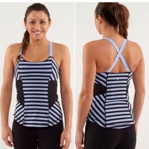 LULULEMON Work It Out Stripe Tank Top